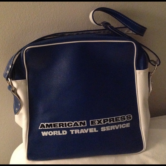 Vintage American Express Blue Chic Travel Tote Bag - Picture 5 of 6